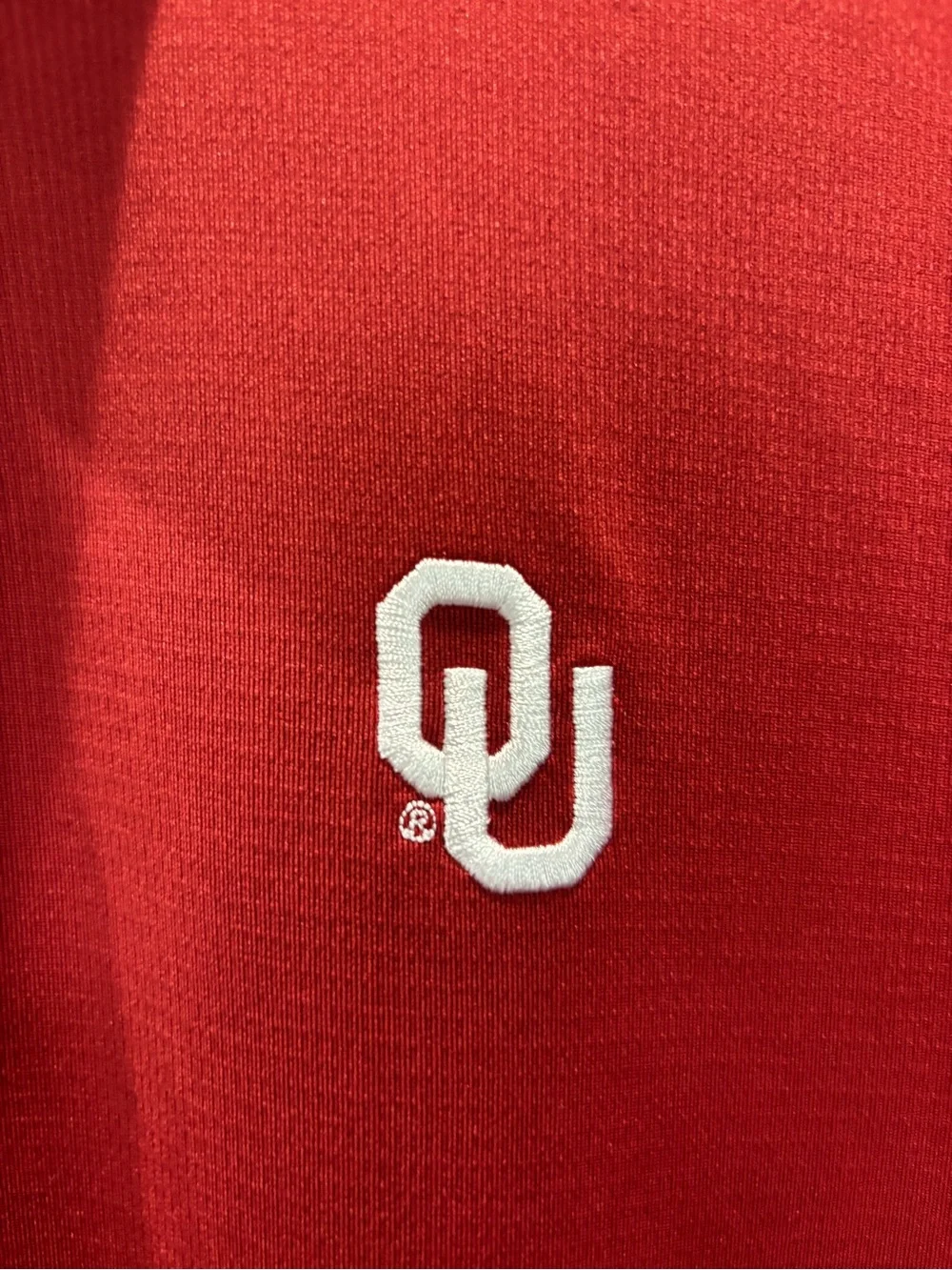 Nike Red Mens XL “OU” Embroidered Dri-FIT Polo